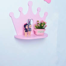 30cm prateleira de parede moderna menina coroa madeira pendurado titular para crianças quarto prateleira acessórios do quarto bebê decorativo shelve rosa ap208 2024 - compre barato