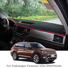 Car Styling Dashboard Avoid Light Pad Instrument Platform Cover Mat Rose For Volkswagen Teramont Atlas 2018-Present LHD&RHD 2024 - buy cheap