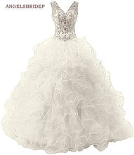 Angsbridep, vestido de baile amor, vestidos de princesa sensuais de 15 anos, organza transparente, vestido de festa 2024 - compre barato