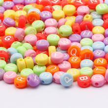Mixed Colorful Acrylic Letter Beads 4x7mm Flat Round Spacer Beads For Jewelry Making Diy Charm Necklace Bracelet Accessory 2024 - buy cheap