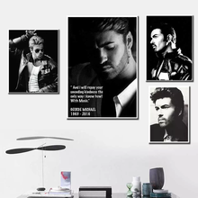 Estrela poster pintura da arte lona george michael música cantor cópias da arte da parede quadros para sala de estar quarto casa decoração 2024 - compre barato