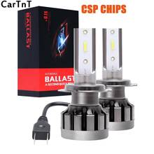 CarTnT H4 LED H7 H1 H3 HB4 H11 HB3 H8 CSP Chips Car Headlight Bulbs 72W 12000LM 6500K Car Styling 9005 9006 LED Automotive Bulb 2024 - buy cheap