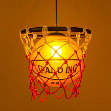 Luces colgantes Retro de baloncesto americano, lámpara colgante con personalidad creativa moderna para restaurante, estadio, tienda, Bar temático deportivo 2024 - compra barato