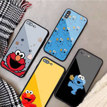 Cookie Monster Tempered Glass Phone Case For iphone 12 11 Pro Max 5 6 7 8 PLUS X XS XR XSMax Shell 12Pro Cover Shell 2024 - buy cheap