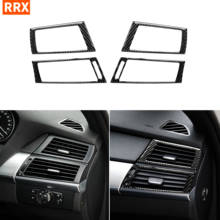 For BMW X5 E70 X6 E71 2008-2013 Carbon Dashboard Side Air Conditioning Vents Sticker Grid AC Outlet Frame Tuning Car Accessories 2024 - buy cheap