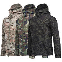 Shark Skin Soft Shell Fleece Jacket Men Winter Outdoor Warm Windproof Waterproof Hooded Coat Military Fan Tactical Hiking Jacket 2024 - buy cheap