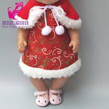 Vestido de Navidad para muñeca, ropa de Papá Noel, sombrero para muñeca de 18 pulgadas, regalos de Año Nuevo de Navidad 2024 - compra barato