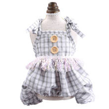 Dog Clothes Summer Thin Breathable Plaid Dress Soft Tassel Suspenders for Small Medium Dogs Cats Pet Costumes Chihuahua Yorkie 2024 - buy cheap