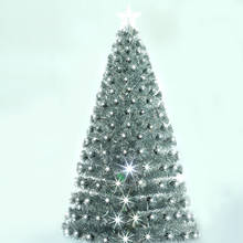 6 футов, серебристый, белый светодиодный, Рождественская елка, рождественские украшения для дома, arbol de navidad con luz светодиодный, arbol de navidad grande 2024 - купить недорого