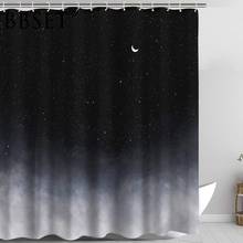 Cortina de ducha con diseño de luna creciente y estrellas, visillo de ducha con diseño de luna creciente y estrellas, impermeable, varios tamaños, decoración de baño 2024 - compra barato
