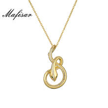 Mafisar золотое ожерелье в форме обмотки Змея золотая цепочка AAA + CZ яркие животные ювелирные изделия в стиле панк змея ожерелье ювелирные изделия 2024 - купить недорого