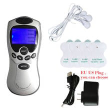 New With 4-ways Line And 4x Pads Electric Digital Meridian Muscle Relax Massager 2024 - buy cheap