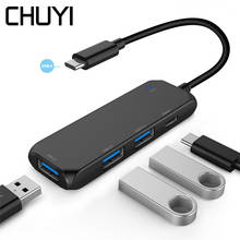 USB-концентратор CHUYI с 3 портами USB 3,1 и портами Type-C 2024 - купить недорого