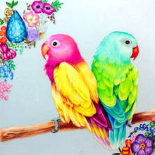 5D DIY Diamond Painting Animal Parrots Full Square/Round Drill Diamond Embroidery Cross Stitch Diamond Crystal Wall Painting 2024 - buy cheap