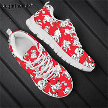 Doginthehole Dalmatian Dog Cute Pattern Women Casual Flats Air Mesh Sneakers for Teenager Girls Black White Female Running Shoes 2024 - buy cheap