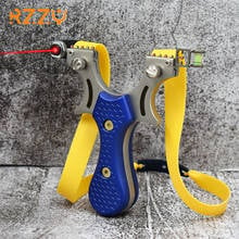 Laser Slingshot Stainless Steel Hunting Catapult with ABS Patch Handle and Flat Rubber Band for Outdoor Shooting Sports New 2024 - buy cheap