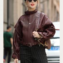 Women Coats 100% Genuine Leather 2019 Fashion Lady Natural Sheepskin Long Sleeves Jackets High Quality Soft 2024 - buy cheap