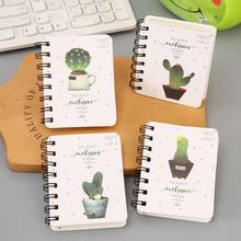 Mini Cute Cactus Notebook Coil Paper Notepad Kawaii Small Pocket Words School Office Supplies Stationery 2024 - buy cheap