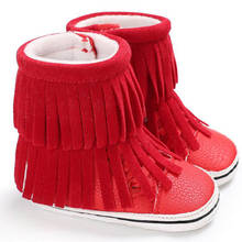 Botas de invierno con borlas para bebé, zapatos cálidos de felpa para bebé, Botas de nieve para niño pequeño 2024 - compra barato
