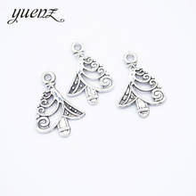 YuenZ 25pcs Antique silver color alloy Metal Christmas tree pendant Charms for Jewelry Making Diy Handmade Jewelry 21*15mm Q255 2024 - buy cheap