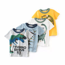 Camiseta de manga corta para niños pequeños, ropa con estampado de animales, de marca a la moda, para verano, novedad 2021 2024 - compra barato