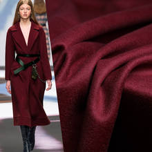 Pearlsilk-tela de doble cara para mujer, tejido de lana 100% de Cachemira con revestimiento, color rojo oscuro, para invierno, envío gratuito 2024 - compra barato