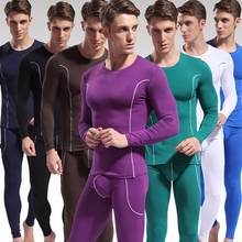 Комплект модного мужского термобелья, термобелье в полоску с длинными рукавами, пиджак и брюки, мужская одежда 2024 - купить недорого