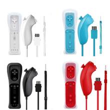 For Nintend Wii 2 In 1 Set Wireless Bluetooth-compatible GamePad Remote Controller SYNC Joystick Left Hand+Nunchuck Optional 2024 - buy cheap