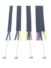 Cable plano de 2 núcleos, 3 núcleos, 4 núcleos, 5 núcleos, 0,5mm, 0,75mm, 1mm, 1,5mm, 2,5mm 2024 - compra barato