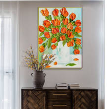 Hand Painted Thick Oil Painting Flower On Canvas  Colors  Wall Art Painting Hand Painting For Living Room Home Wall Decoaration 2024 - buy cheap