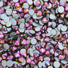 Rainbow rose Crystal Clear Super Bright Glass Hot fix Rhinestones Hight Quality Flatback  For Fabric стразы Nail Art Decorations 2024 - buy cheap