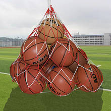 Red de fútbol para deportes al aire libre, bolsa de red de transporte de 10 bolas, equipo portátil deportivo, bolas de baloncesto, bolsa de red de pelota de voleibol, 1 ud. 2024 - compra barato