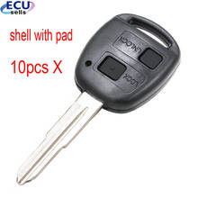 10PCS X Replacement Car Key Shell Case For Toyota Yaris With TOY41 Uncut Blade With Rubber Button Pad 2024 - buy cheap