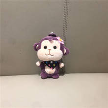 Brinquedo de pelúcia macaco, boneco de animal; mini chaveiro acessórios de presente 2024 - compre barato
