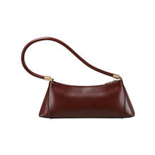 Bolso de noche Retro de cuero con forma de Baguette de otoño 2019 para mujer 2024 - compra barato