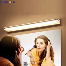 Accesorios de iluminación de espejo modernos de acero inoxidable para maquillaje, candelabro de tocador blanco y negro, lámpara de pared para baño, Arandela para espejo 2024 - compra barato
