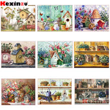 Kexinzu-pintura de diamante 5D, Kits de mosaico de diamantes cuadrados completos para casa, manualidades, Hobby, diamantes de imitación, arte, paisaje, decoración de pared-64 2024 - compra barato