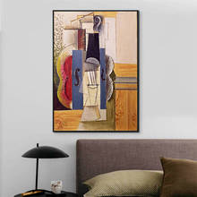 Violin Hanging on The Wall By Picasso Canvas Painting Wall Art Posters Prints For Living Room Bedroom Home Decoration Cuadros 2024 - buy cheap