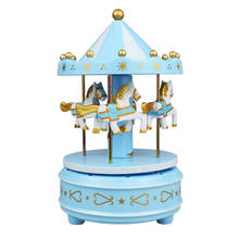 Factory birthday led flashing cake baking merry-go-round music box carousel christmas party gift decoration 2024 - buy cheap