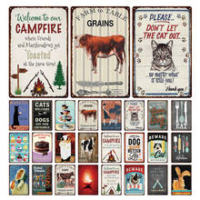 Welcome To Farm Campfire Be Aware Of Dogs Farm Warning Retro Tin Signs Metal Tin Plate Sign Art Poster Wall Decor For Bar Home 2024 - buy cheap