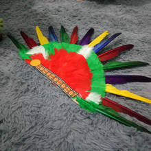 New Year Cosplay Props Indian Chief Hat Feather Headdress Thanksgiving Day Carnival Costume Party Props Kids and Adult Headwear 2024 - buy cheap