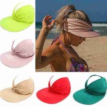Summer Hat Women's Sun Visor Sun Hat Anti-ultraviolet Elastic Hollow Top Hat Casual UV Protection Empty Open Top Пляжные Шляпки 2024 - buy cheap