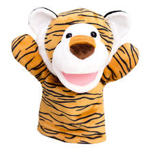 Cartoon Zoo Tiger Hand Puppet Baby Plush Glove Dolls Teaching Show Kids Gift 2024 - buy cheap