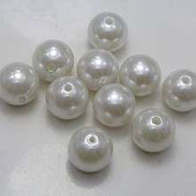 50 Pcs 14mm Plastic Faux Pearl Round Beads White Imitation Pearl 2024 - buy cheap