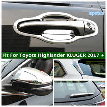 Janela traseira triângulo asa lantejoulas & chuva limpador/espelho retrovisor/alça capa guarnição para toyota highlander kluger 2017 - 2019 2024 - compre barato