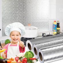 Многоразмерные кухонные маслостойкие водонепроницаемые наклейки, алюминиевая фольга, кухонная плита, шкаф, самоклеящиеся настенные наклейки, обои «сделай сам» 2024 - купить недорого