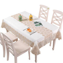 Mantel Rectangular de encaje bordado para el hogar, cubierta de mesa redonda minimalista moderna para café, té y comedor, decoración del hogar 2024 - compra barato