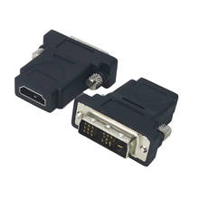 Адаптер DVI-hdmi 1080P, конвертер DVI 18 + 1 с одним соединением, адаптер с HDMI, конвертер 1080P 2024 - купить недорого