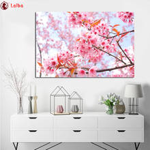 Painting DIY Diamond Painting Landscape art, pink peach blossom   diamond Embroidery 5d mosaic Diamond cross stitch 2024 - buy cheap