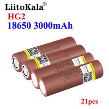 21pcs LiitoKala100% Original HG2 18650 battery 3000mAh battery 3.6V discharge 30A dedicated 2024 - buy cheap